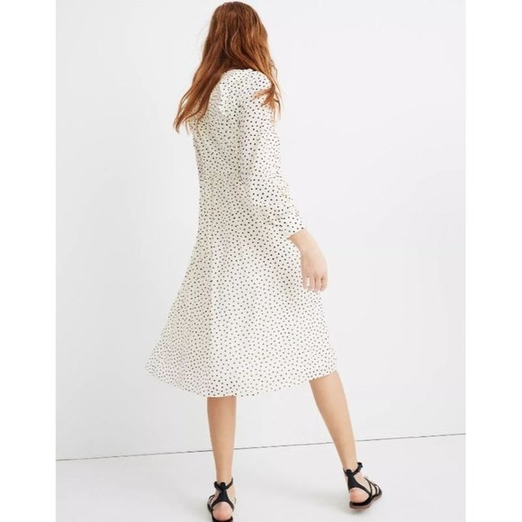 Madewell Womens S Ivory Inkbrush Polka Dots Smocke - Picture 11 of 11